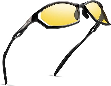 Amazon Com Night Vision Glasses For Driving Clear Sight Night Driving Glasses Anti Glare Polarized For Men Women Black Diamond Clothing