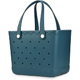 Armerssi X-Large Rubber Tote Beach Bag for Women | Medium Durable Rubber Bag Waterproof Washable Versatile Tote Bags