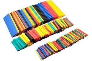 ZMSHANGMAO 164Pcs Multicolor Electric Insulation Heat Shrink Tube Wire Shrink Wrap Assortment Kit Eco-Friendly Material 8 Sizes Heat Shrink Tubing Kit,Heat-Shrink Tubing,Industrial Tubing,Wiring and Connecting