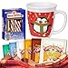 Land O Lakes Cocoa Holiday Gift Set | 8 Variety Packets(Chocolate Supreme French Vanilla Salted Caramel Arctic White Smores & Mint) 14 Oz Christmas Mug & Bobs Sweet Peppermint Candy Stir Sticks