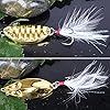 YONGZHI-Metal-Gold-Casting-Fishing-Spoons-Lure-Hard-Treble-Hook-BaitPack-of-4