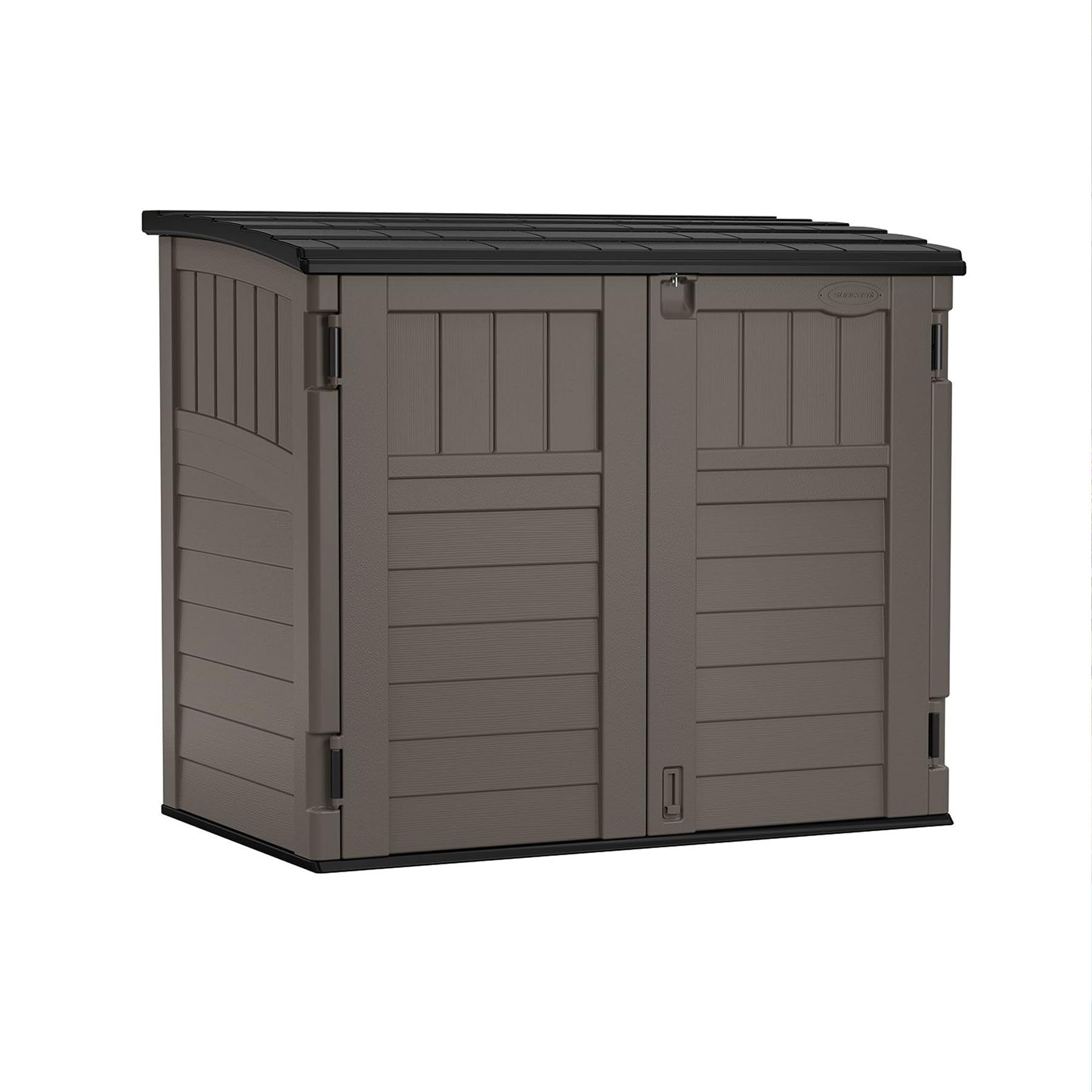 Photo 1 of Suncast Outdoor Storage Shed for Backyard and Garden, Horizontal, 4' x 2.5', Stoney Grey - Portable Utility Deck and Cabinet for Tools, Equipment, and Garbage