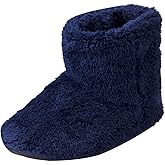 Women's Fuzzy Bootie Slippers Velvet Indoor Outdoor Warm Cozy Lined Slipper Sock Plush Ankle Snow Boots for Women Winter Slip On House Shoes Fashion Round Toe Solid Non-Slip Booties
