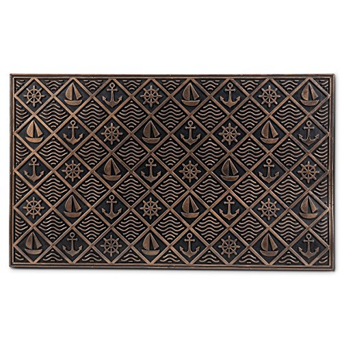 Abbott 35-Rubber/5488 Collection Rubber Anchor and Sailboat Grid Doormat