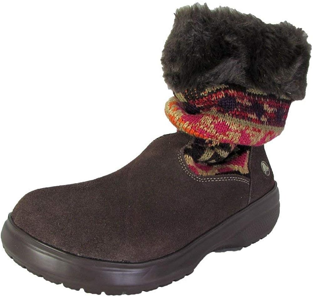 croc boots with fur