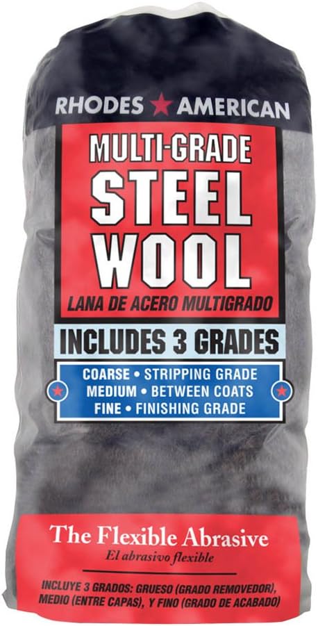 Steel Wool, 12 pad, Assorted Grades, Rhodes American