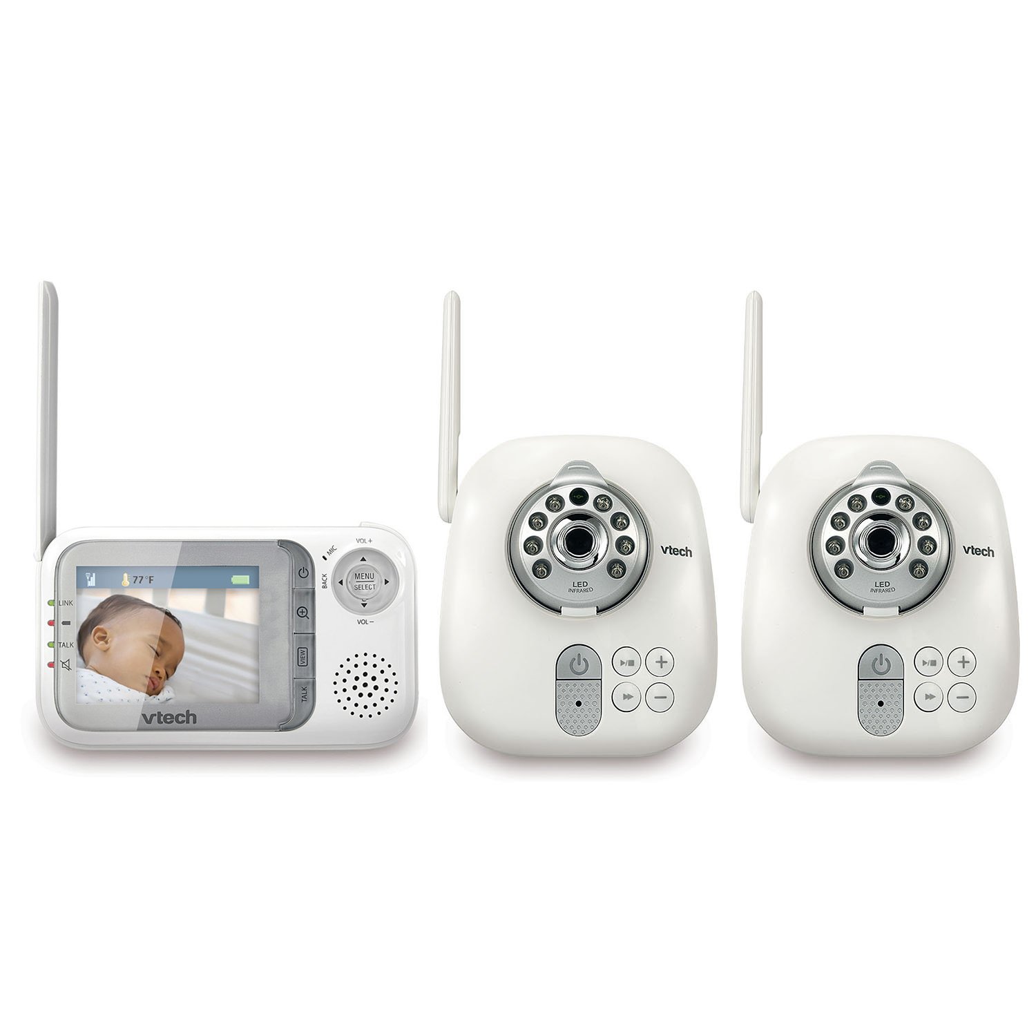 VTech VM3212 Safe Sound Video Baby Monitor with Night Vision and Two Cameras eBay