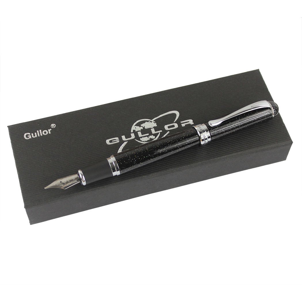 Gullor 750 Normal Nib Fountain Pen with Original Pen Box and 5 Colour Ink Cartridge - Chromatic Point