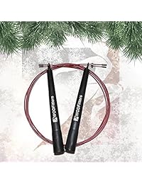 wodfitters R1 velocidad de competición cuerdas de interior o r 1,5 Hybrid interior exterior doble bajo cuerda de saltar con dual-bearing Ultrarrápida, pivoting-eye Tecnología patentada   con bolsa de transporte y manual de instrucciones