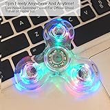 Crystal Led Light Fidget Spinner Rainbow Toy Finger Spinner Hand Spinner for Kids Adults EDC for Anxiety ADD ADHD Autism
