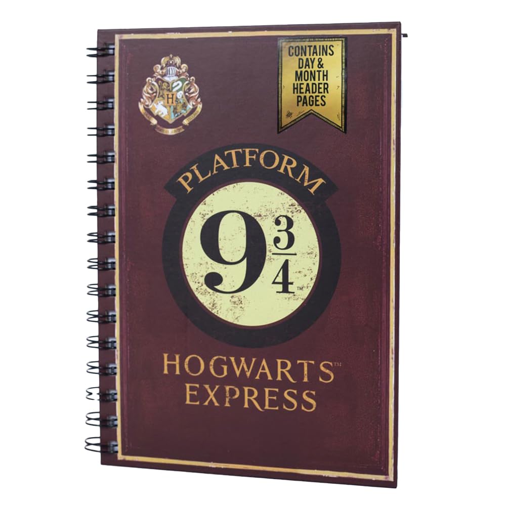 Harry Potter A5 Wiro Notebook (Platform 9 3/4 Design) - Official Merchandise