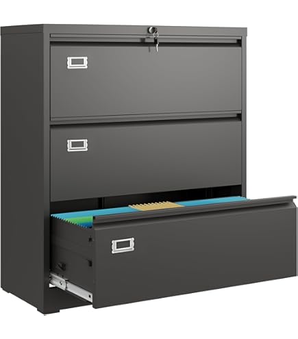 Amazon.com: Hirsh 42-in Wide HL8000 Series Metal 3 Drawer Lateral