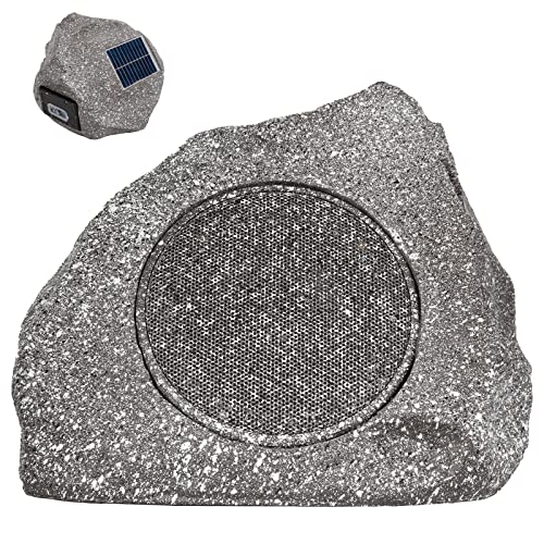 Homewell Outdoor Rock Speaker SolarPowered Wireless Bluetooth 5.0 Portable Speaker Weatherproof