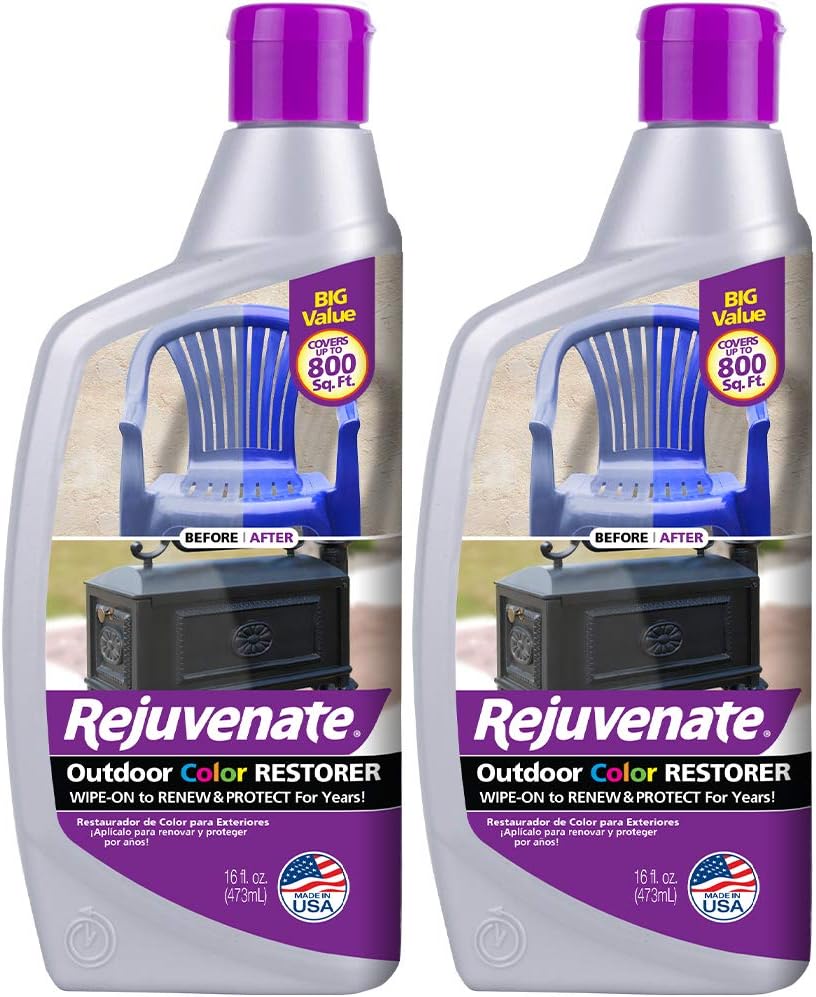 Rejuvenate Outdoor Color Restorer Instantly Restores Faded Sun-Damaged and Oxidized Possessions and Protects from Future Wear 16oz (16oz x 2 Pack)