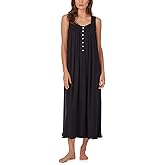 Eileen West Sleepwear & Loungewear for Women - Modal Jersey Knit Collection - Soft Lightweight Sleeveless Long Nightgown