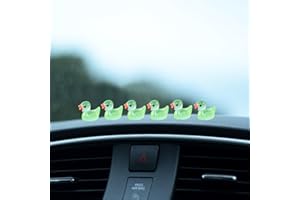 Z-SYNKA 6PCS Luminous Green Duck Car Interior Accessories for Dashboard Decorations Rearview Mirror Decor,for Car Home Garden Office Computer Monitor Figurines Decor,Duck Gifts for Women Girl Men
