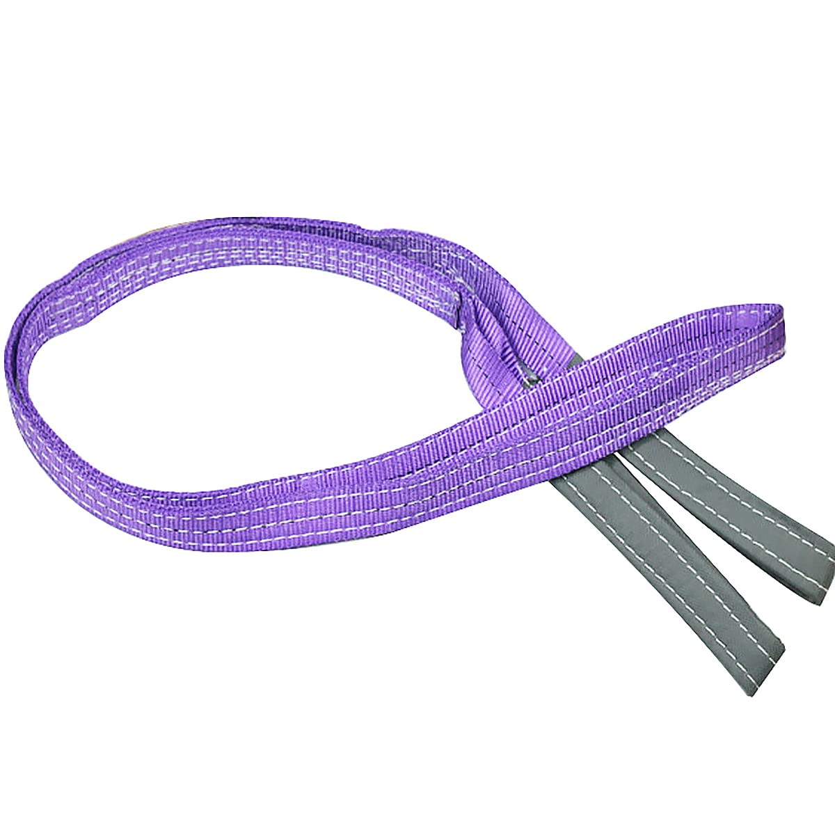Duplex Polyester Webbing Lifting Heavy Duty Flat Cargo Sling Strap Anti-Cut and Anti-Abrasion Treatment Tow Sling Strap Strop for Moving Storage (1T 3M Purple)