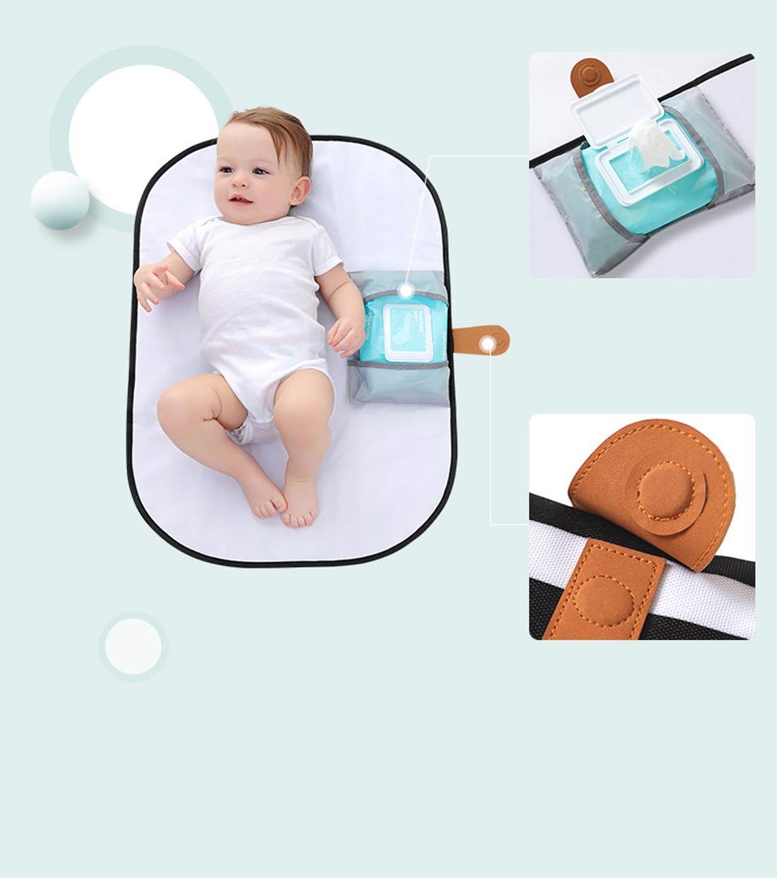 Chenyu Bebe Portable Tapis A Langer Diaper Clutch Kit De Station De Voyage Ultra Leger Pour Bebe Diapering Entierement Rembourre Nettoyable Tapis Gris Le Change Matelas A Langer Et Housses Dwteam In