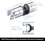 KES Shower Head Holder Bracket 18-25mm Bar Chrome PB4-CH Adjustable 360° view 2
