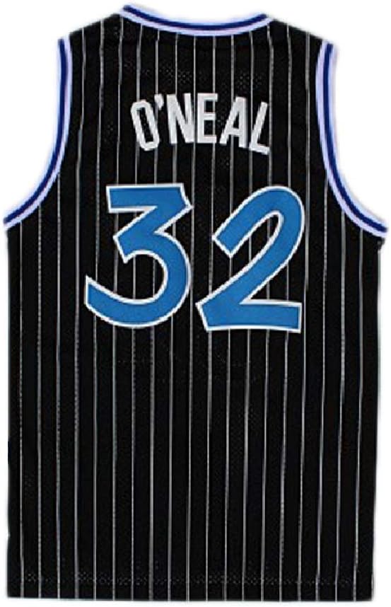 Men's O'Neal Jersey Sports #32 Jerseys Shaquille Basketball Blue White and Black Jersey(S-XXL)