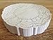 Omin White Round Paper Doilies Lace Design Size 4.5 Inch with Aluminium Foil Zip Lock Bag Pack of 250
