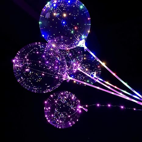 5 Stuck Led Licht Ballons Transparent Party Ballons 20 Zoll Led