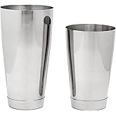 The Art of Craft Boston Shaker Set: Two Piece 18oz and 28oz Weighted Stainless Steel Professional Bartender Cocktail Shaker Tins
