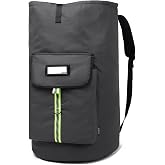 SUOVOCK laundry bag backpack,extra-large heavy duty laundry bags,laundry backpack for college students,drawstring closure (charcoal grey laundry bag with straps)