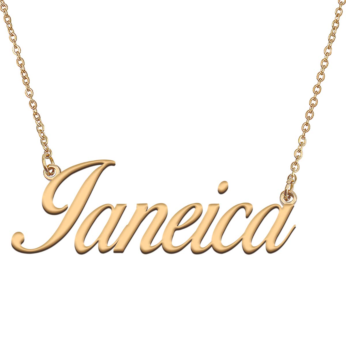 HUAN XUN Customized Custom Simple Any Name Necklace