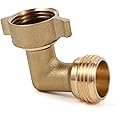 GGTE 90 Degree Water Hose Elbow for RV with Easy Grip Connector RV Drinking Water Hose Adapter for RV City Water Inlet Connection City Water Hookup for Camper Residential Outdoor 1 pack