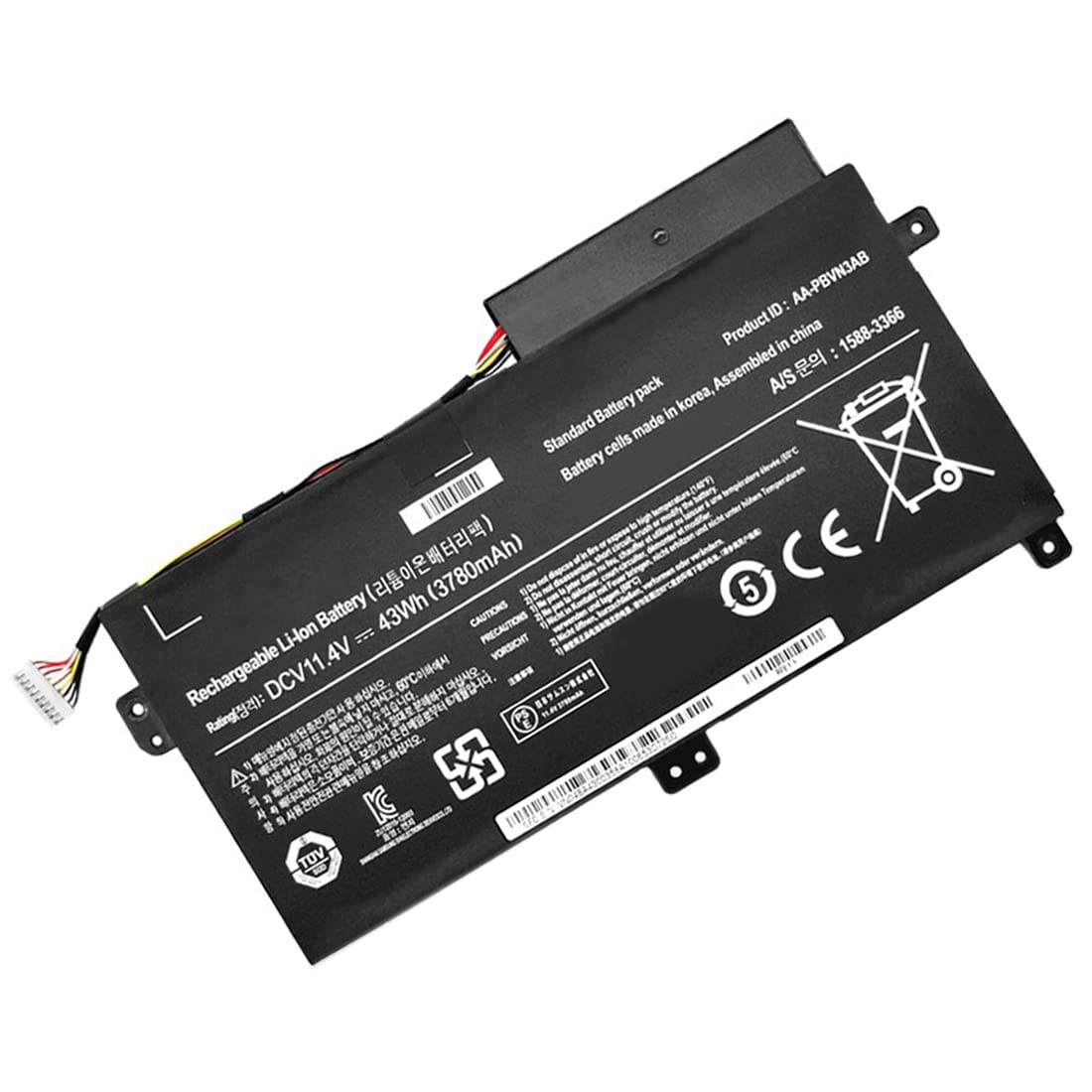 XITAIAN 11.4V 43Wh AA-PBVN3AB AA-PBVN2AB Replacement Laptop Battery for Samsung BA43-00358A 1588-3366 NP370R4E NP370R5E NP470R5E NP450R5E NP450R4V NP370R5V NP450R5V NP450R4E NP450R5G NP510R5E