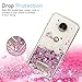 LeYi for Moto Z Play Case,Moto Z Force Case with HD Screen Protector for Girls Women, Shiny Glitter Moving Quicksand Liquid Clear TPU Protective Case for Motorola Moto Z Play/Moto Z Force Rose Gold