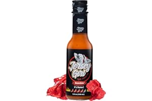 JERSEY GIRL HOT SAUCE CO Jersey Girl Scorchin' Hot Sauce (Made with Carolina Reaper & Dragon's Breath Peppers / 2 of the Hottest Peppers in the world) All Natural, A Sodium/Salt Free Condiment - 5oz Bottle