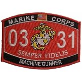 Marine Corps 0331 Infantry Machine Gunner MOS Patch - Veteran Owned Business