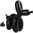 Rideco Pooping Balloon Dog Sculpture, Small Animal Statue Home Decor, Modern Decorative, Art Sculpture Modern Desktop Ornament for Office Bedroom Living Room Decor (Black, Small)