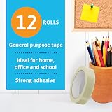 GTSE 12 Pack Cellotape 24mm x 66m Gift Wrap Clear Tape Dispenser Compatible view 2