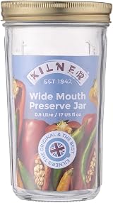 Kilner Wide Mouth Preserve Jar 0.5L Glass Storage Vacuum Seal Lid view 6