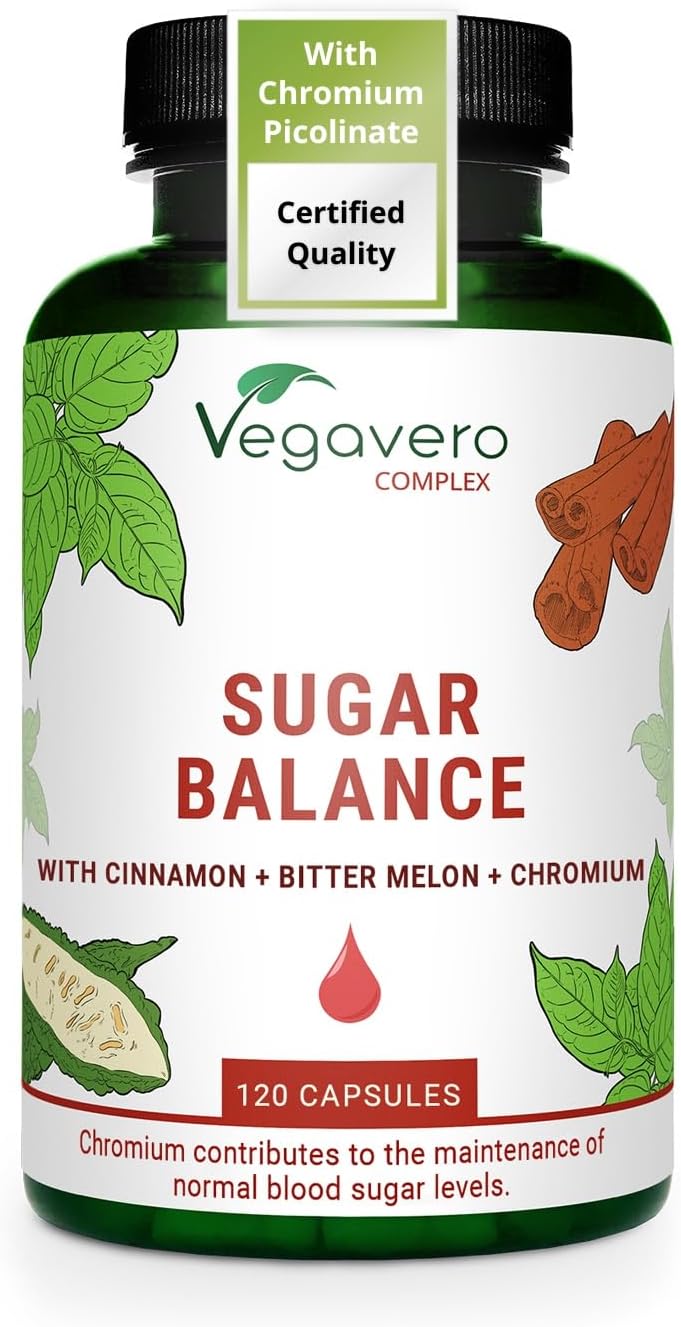 Vegavero Blood Sugar Control 120 capsules 4 months Chromium Picolinate