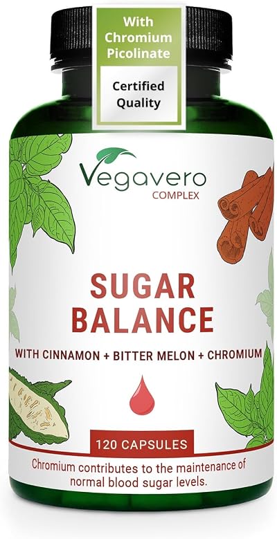 Vegavero Blood Sugar Control 120 capsules 4 months Chromium Picolinate