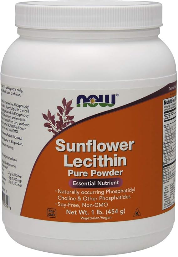 Now Foods Sunflower Lecithin Powder, 1 pound Amazon.ca Health