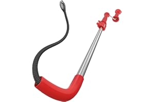 LTDTACTBAG 59787 Model K-3 Toilet Auger Clog Remover Toilet Snake for Unclogging with 3-Foot Snake and Bulb Head, Toilet Auger Snake for Unclogging Toilets for Home, Office, School, and More