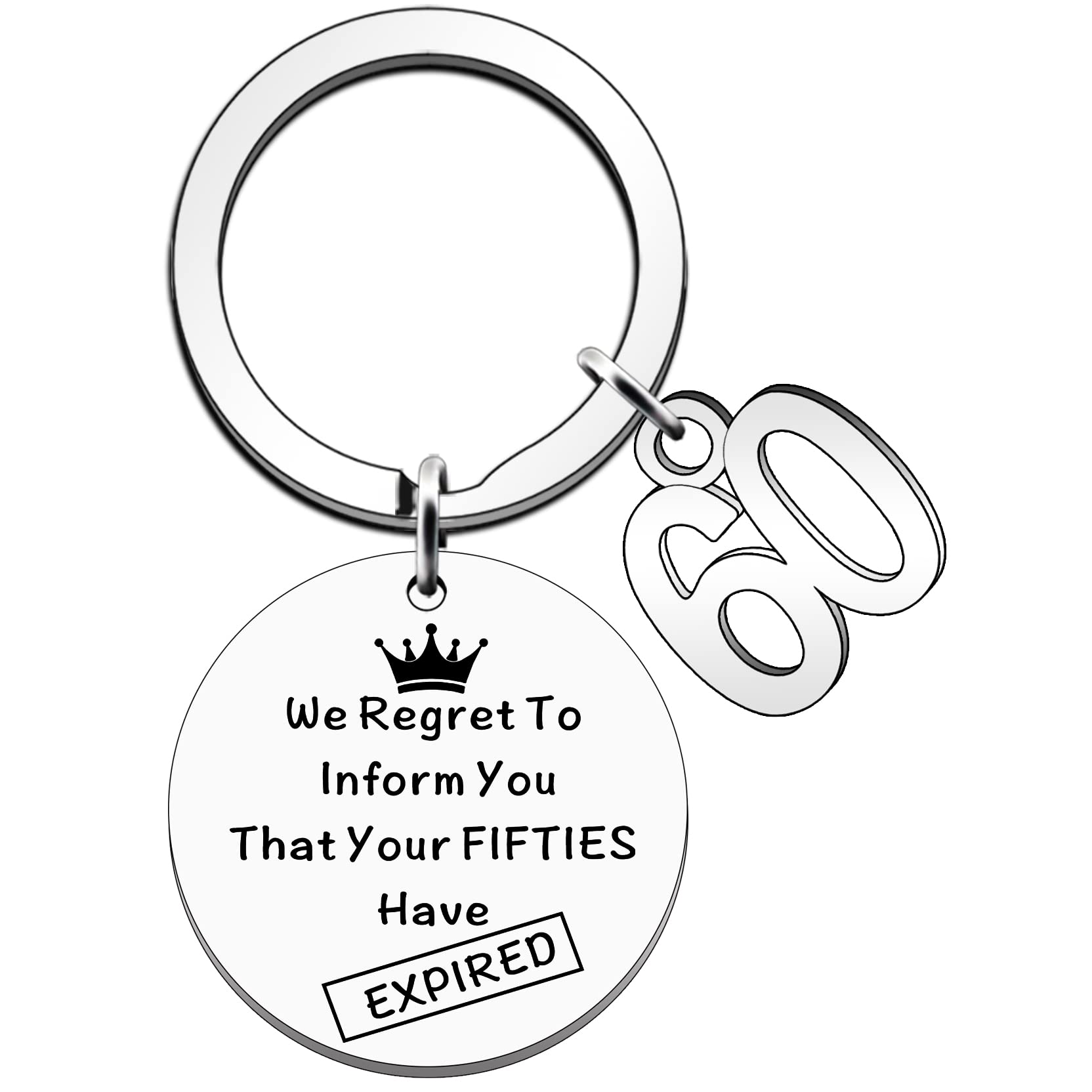 JETTOP Funny 60th Birthday Gifts for Women Men Joke Happy 60th Birthday Gifts for Him Her We Regret To Inform You That Your Fifties Have Expired (60th)