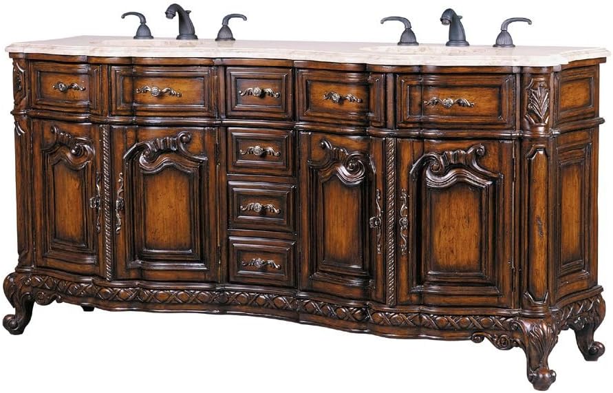 Jefferson Double Vanity Sink Cabinet 72