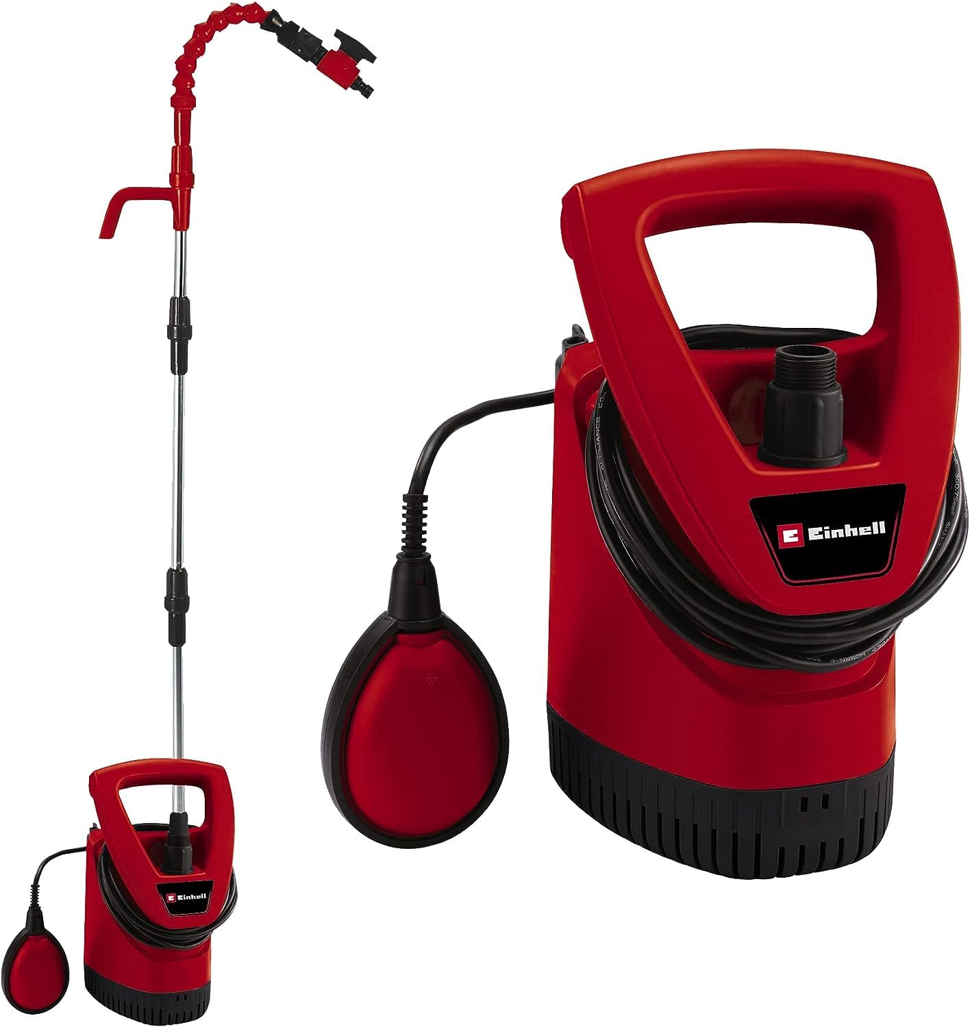 Einhell Regenfasspumpe GE-SP 3546 RB (350 W, max. Fremdkörpergröße 2,5 mm, max. Fördermenge 4.6 L/h, max. Förderhöhe 11 m, stufenloser Schwimmschalter, Kunststoff-Pumpengehäuse)