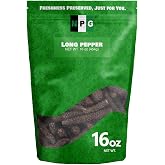 NPG Whole Long Pepper 16 oz, Piper Longum, Black Long Pepper | Warm Spicy Flavor, perfect for Indian, Middle Eastern and Mediterranean cuisine, curries, stews and spice blends
