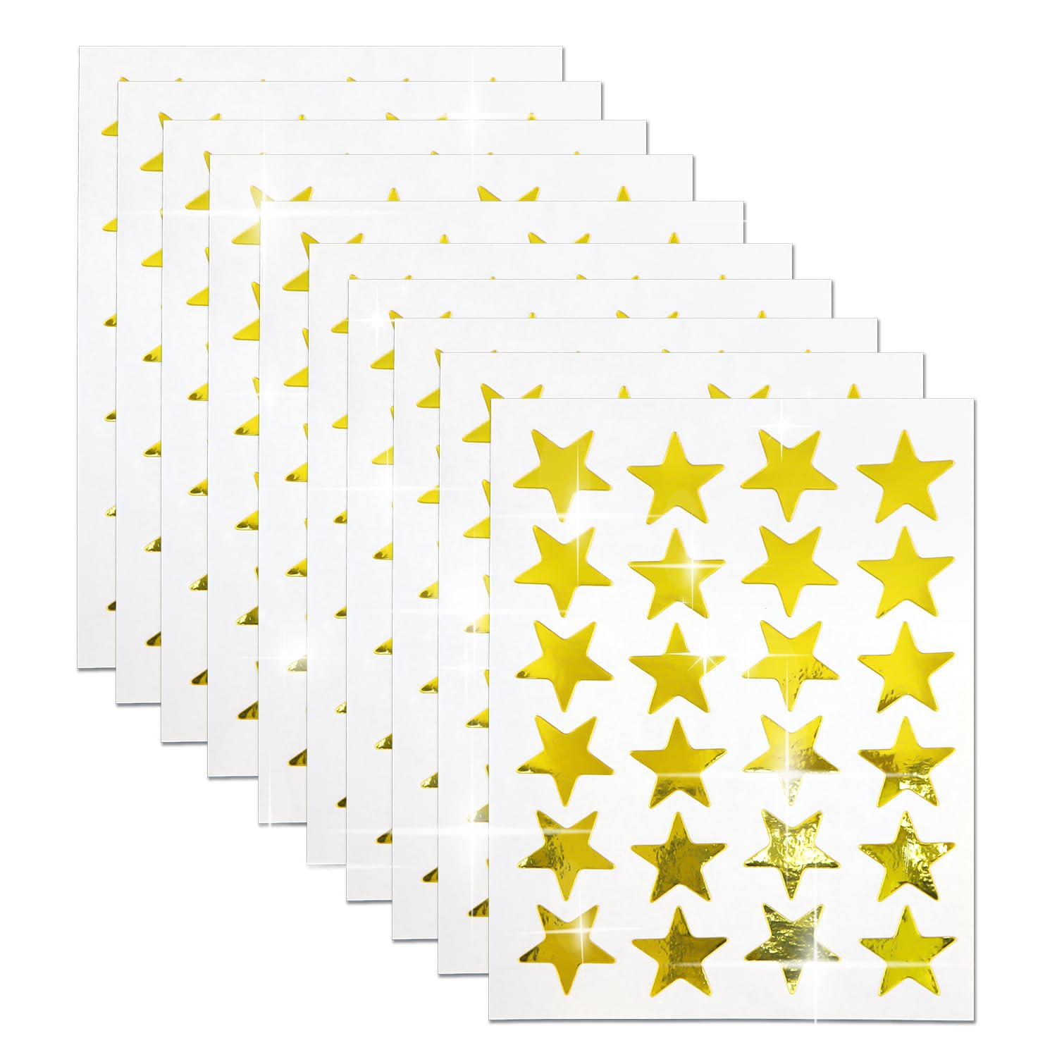 ごほうびシール 星 ゴールド 1シート24枚×10シート入り 【240枚】シールサイズ 19×19mm 飾り 大量 きらきらぷんぷん丸 YS-027 の商品画像