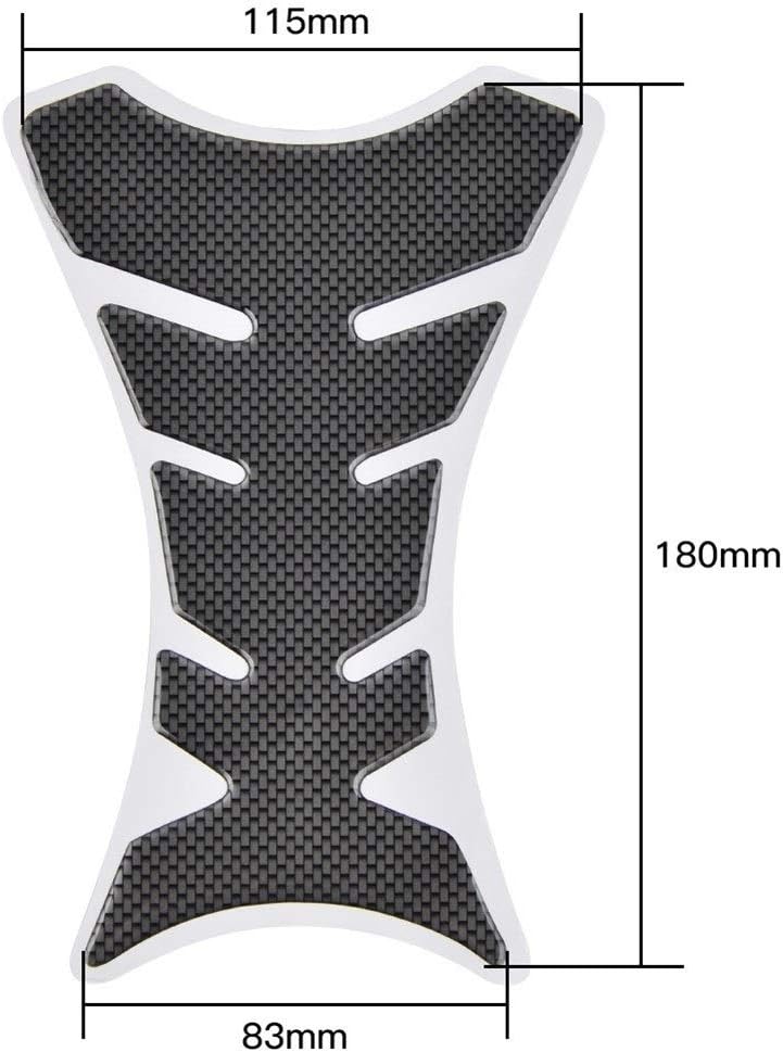 5PC Carbon Fiber Gas Oil Tank Pad Protector Sticker Decal For Honda XR250 XR400 CBR500R CB400 CB500 CB600 CBR 600 900 1000 RR (Color : 180mmx115mm)