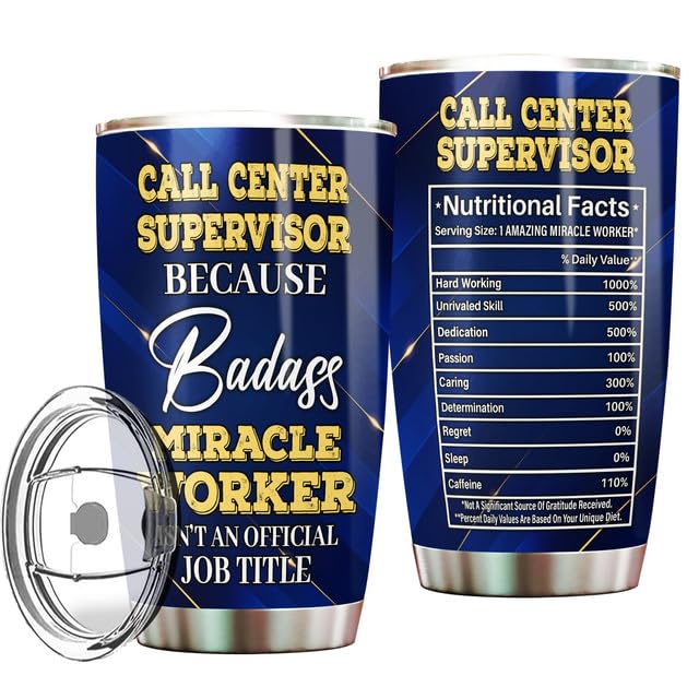 MONIZILUCKY Call Center Supervisor Tumbler