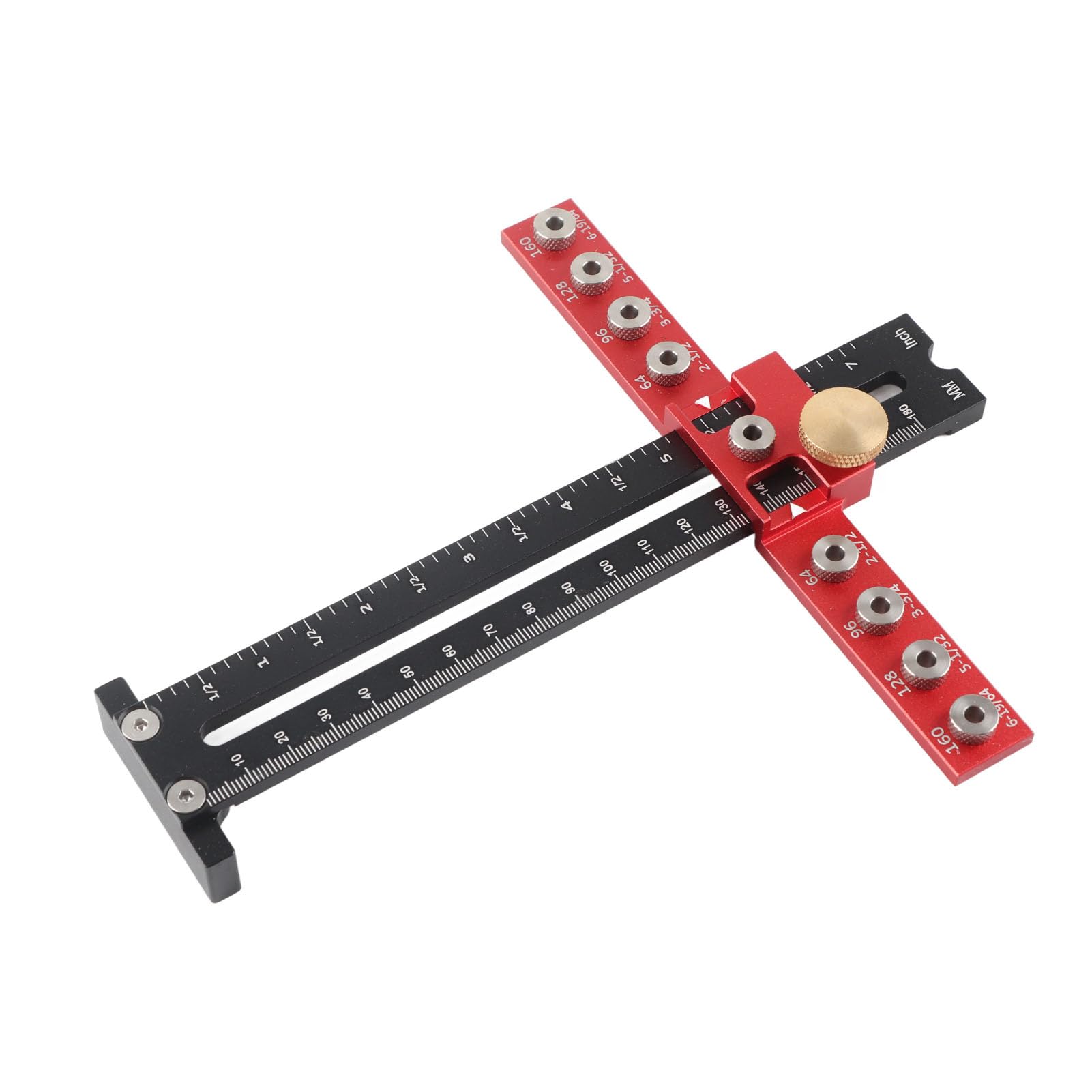 Uadme Punch Locator, Adjustable Cabinet Hardware Jig Drill Guide with Center Punch, Woodworking Template for Precise Installation of Kitchen Door Handles, Drawer Pulls, Knobs on Cabinets & Furniture