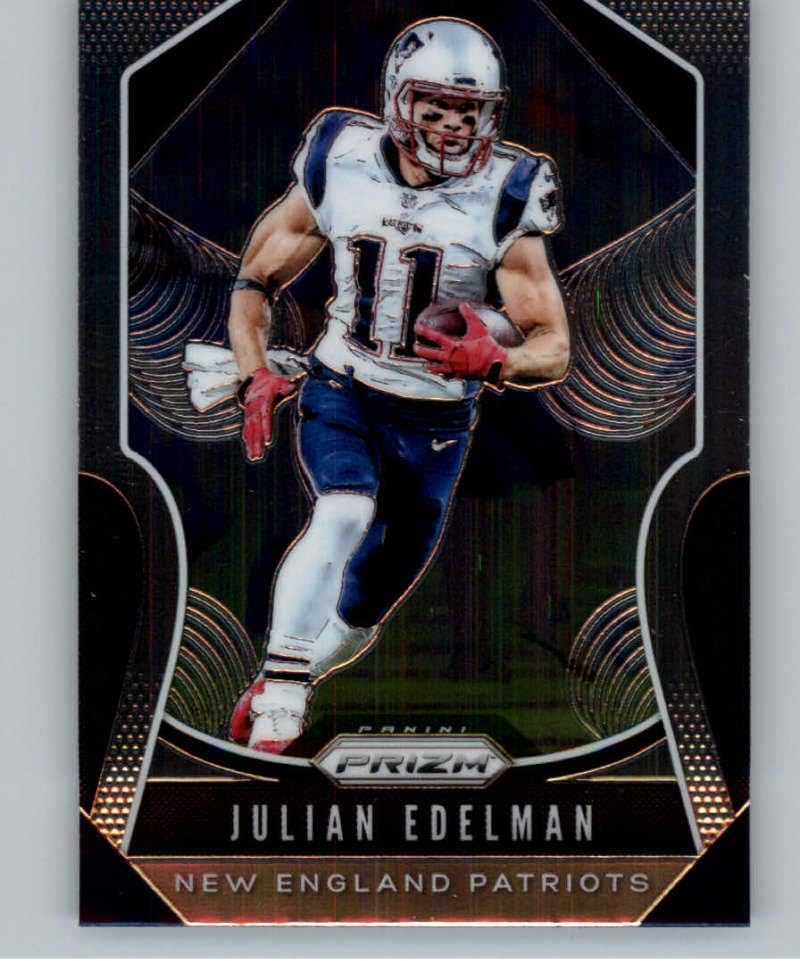 Amazon Com 2019 Prizm Football 19 Julian Edelman New England Patriots Official Panini Nfl Trading Card Collectibles Fine Art